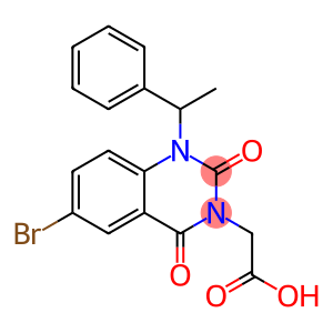 1-(1-Phenylethyl)-1,2,3,4-tetrahydro-6-bromo-2,4-dioxoquinazoline-3-acetic acid