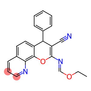 4-Phenyl-2-[(ethoxymethylene)amino]-4H-pyrano[3,2-h]quinoline-3-carbonitrile