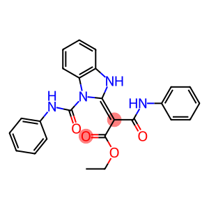 (Phenylaminocarbonyl)[[1-(phenylaminocarbonyl)-2,3-dihydro-1H-benzimidazol]-2-ylidene]acetic acid ethyl ester