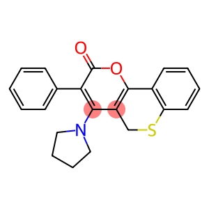 3-Phenyl-4-(pyrrolidin-1-yl)-2H,5H-[1]benzothiopyrano[4,3-b]pyran-2-one