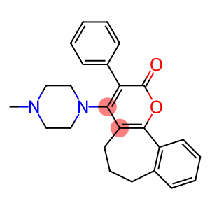 3-Phenyl-4-(4-methyl-1-piperazinyl)-6,7-dihydrobenzo[6,7]cyclohepta[1,2-b]pyran-2(5H)-one