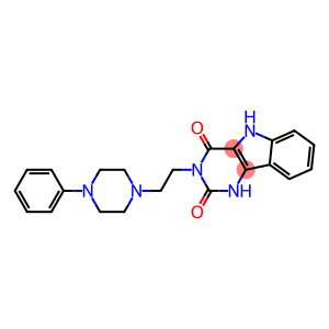 3-[2-[4-Phenyl-1-piperazinyl]ethyl]-1H-pyrimido[5,4-b]indole-2,4(3H,5H)-dione