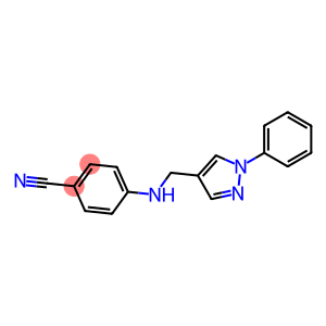 4-{[(1-phenyl-1H-pyrazol-4-yl)methyl]amino}benzonitrile