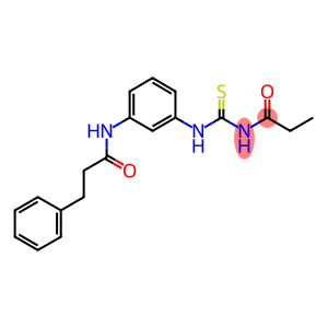 3-phenyl-N-(3-{[(propionylamino)carbothioyl]amino}phenyl)propanamide