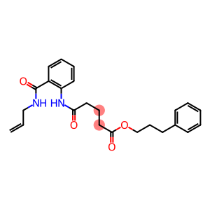 3-phenylpropyl 5-{2-[(allylamino)carbonyl]anilino}-5-oxopentanoate