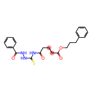 3-phenylpropyl 5-{[(2-benzoylhydrazino)carbothioyl]amino}-5-oxopentanoate