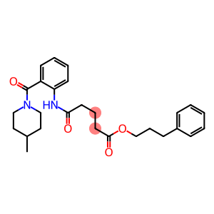 3-phenylpropyl 5-{2-[(4-methyl-1-piperidinyl)carbonyl]anilino}-5-oxopentanoate