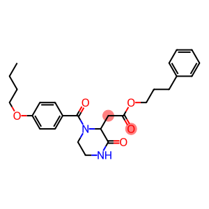 3-phenylpropyl 2-[1-(4-butoxybenzoyl)-3-oxo-2-piperazinyl]acetate