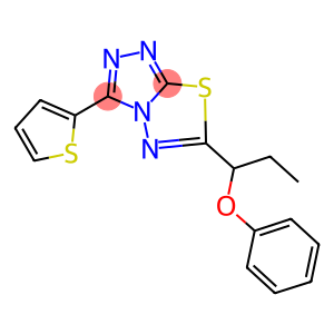 phenyl 1-[3-(2-thienyl)[1,2,4]triazolo[3,4-b][1,3,4]thiadiazol-6-yl]propyl ether