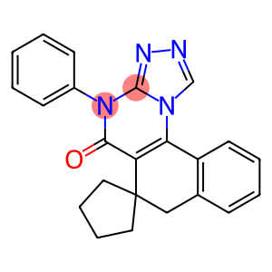 4-phenyl-6,7-dihydrospiro(benzo[h][1,2,4]triazolo[4,3-a]quinazoline-6,1'-cyclopentane)-5(4H)-one