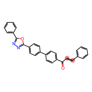 3-phenyl-1-[4'-(5-phenyl-1,3,4-oxadiazol-2-yl)[1,1'-biphenyl]-4-yl]-2-propen-1-one