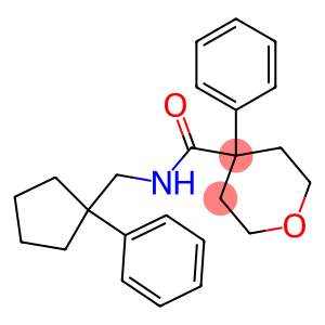 4-phenyl-N-[(1-phenylcyclopentyl)methyl]tetrahydro-2H-pyran-4-carboxamide