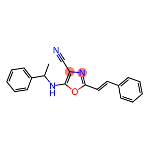 5-[(1-phenylethyl)amino]-2-(2-phenylvinyl)-1,3-oxazole-4-carbonitrile