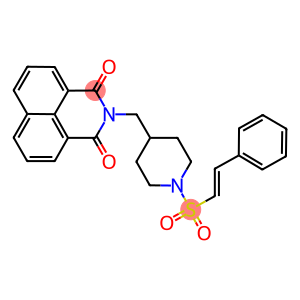2-({1-[(2-phenylvinyl)sulfonyl]-4-piperidinyl}methyl)-1H-benzo[de]isoquinoline-1,3(2H)-dione