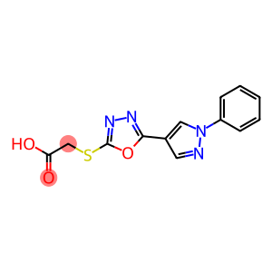 2-{[5-(1-phenyl-1H-pyrazol-4-yl)-1,3,4-oxadiazol-2-yl]sulfanyl}acetic acid