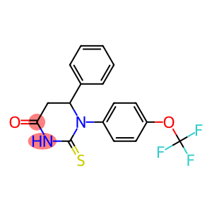 6-phenyl-2-thioxo-1-[4-(trifluoromethoxy)phenyl]hexahydropyrimidin-4-one