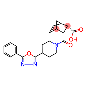 3-[(4-(5-PHENYL-1,3,4-OXADIAZOL-2-YL)PIPERIDIN-1-YL)CARBONYL]BICYCLO[2.2.1]HEPT-5-ENE-2-CARBOXYLIC ACID