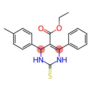 6-PHENYL-2-THIOXO-4-P-TOLYL-1,2,3,4-TETRAHYDRO-PYRIMIDINE-5-CARBOXYLIC ACID ETHYL ESTER