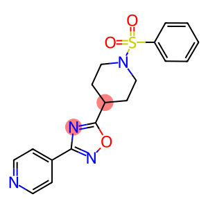 1-(PHENYLSULPHONYL)-4-[3-(PYRIDIN-4-YL)-1,2,4-OXADIAZOL-5-YL]PIPERIDINE