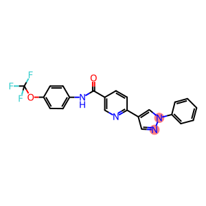 6-(1-PHENYL-1H-PYRAZOL-4-YL)-N-[4-(TRIFLUOROMETHOXY)PHENYL]NICOTINAMIDE