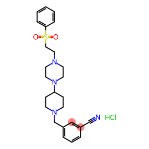 3-[(4-(4-[2-(PHENYLSULFONYL)ETHYL]PIPERAZIN-1-YL)PIPERIDIN-1-YL)METHYL]BENZONITRILE HYDROCHLORIDE