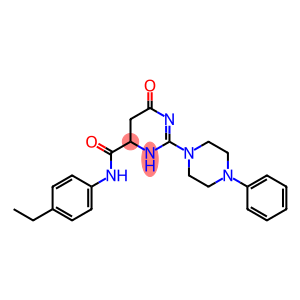 2-(4-PHENYL-1-PIPERAZINYL)-N-(4-ETHYLPHENYL)-6-OXO-3,4,5,6-TETRAHYDRO-4-PYRIMIDINECARBOXAMIDE