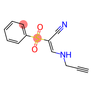 2-(PHENYLSULFONYL)-3-(PROP-2-YNYLAMINO)PROP-2-ENENITRILE