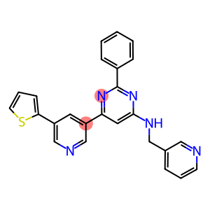 2-PHENYL-N-(PYRIDIN-3-YLMETHYL)-6-(5-THIEN-2-YLPYRIDIN-3-YL)PYRIMIDIN-4-AMINE