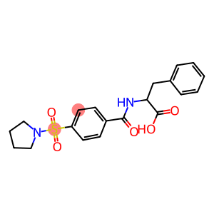 3-PHENYL-2-([4-(PYRROLIDIN-1-YLSULFONYL)BENZOYL]AMINO)PROPANOIC ACID