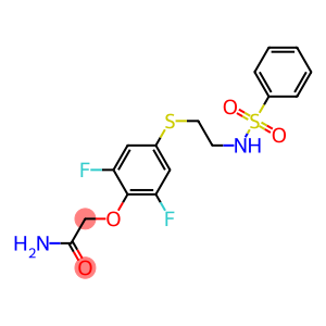 4-(2-(phenylsulfonylamino)ethylthio)-2,6-difluorophenoxyacetamide