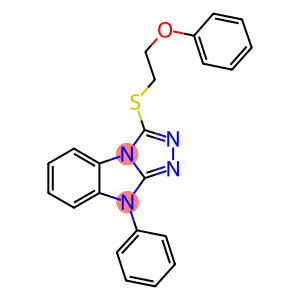 3-[(2-PHENOXYETHYL)THIO]-9-PHENYL-9H-[1,2,4]TRIAZOLO[4,3-A]BENZIMIDAZOLE