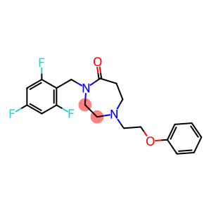 1-(2-PHENOXYETHYL)-4-(2,4,6-TRIFLUOROBENZYL)-1,4-DIAZEPAN-5-ONE