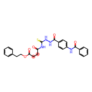 phenethyl 4-[({2-[4-(benzoylamino)benzoyl]hydrazino}carbothioyl)amino]-4-oxobutanoate