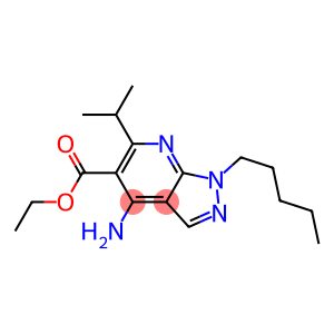 1-Pentyl-4-amino-6-isopropyl-1H-pyrazolo[3,4-b]pyridine-5-carboxylic acid ethyl ester