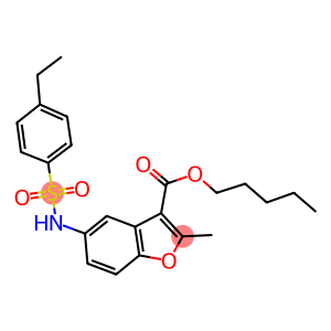 pentyl 5-{[(4-ethylphenyl)sulfonyl]amino}-2-methyl-1-benzofuran-3-carboxylate