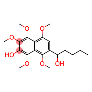 1,3,4,5,8-Pentamethoxy-7-(1-hydroxypentyl)naphthalen-2-ol