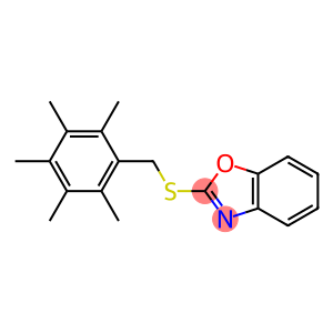 2-[(2,3,4,5,6-pentamethylbenzyl)thio]-1,3-benzoxazole