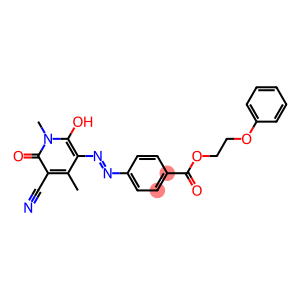 4-(5-Cyano-2-hydroxy-1,4-dimethyl-6-oxo-1,6-dihydropyridin-3-ylazo)benzoic acid 2-phenoxyethyl ester