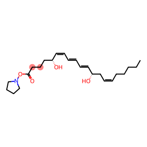 (5R,6Z,8E,10E,12S,14Z)-5,12-Dihydroxy-6,8,10,14-icosatetraenoic acid (pyrrolidin-1-yl) ester