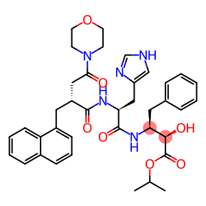 (2R,3S)-3-[N-[(2R)-3-(Morpholinocarbonyl)-2-[(naphthalen-1-yl)methyl]propionyl]-L-histidyl]amino-4-phenyl-2-hydroxybutanoic acid isopropyl ester