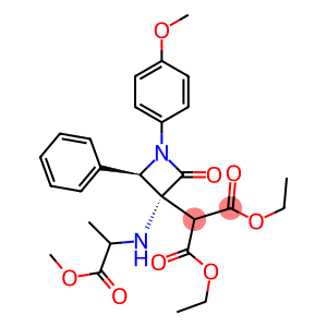 2-[(3R,4R)-3-[[1-(Methoxycarbonyl)ethyl]amino]-1-(4-methoxyphenyl)-2-oxo-4-phenylazetidin-3-yl]malonic acid diethyl ester