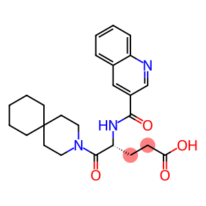 (R)-4-(3-Quinolinylcarbonylamino)-5-oxo-5-(3-azaspiro[5.5]undecan-3-yl)valeric acid