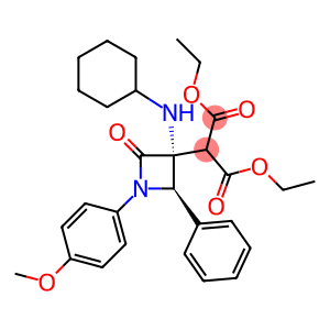 2-[(3R,4R)-3-(Cyclohexylamino)-1-(4-methoxyphenyl)-2-oxo-4-phenylazetidin-3-yl]malonic acid diethyl ester