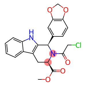 (1R,3R)-1-BENZO[1,3]DIOXOL-5-YL-2-(2-CHLORO-ACETYL)-2,3,4,9-TETRAHYDRO-1H-BETA-CARBOLINE-3-CARBOXYLIC ACID METHYL ESTER