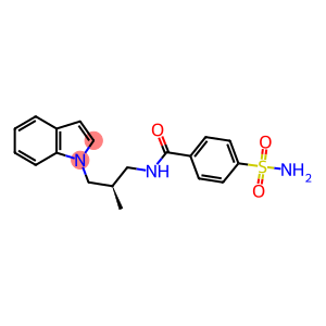 (R)-N-(3-INDOL-1-YL-2-METHYL-PROPYL)-4-SULFAMOYL-BENZAMIDE