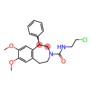 [1R,(-)]-N-(2-Chloroethyl)-1-phenyl-7,8-dimethoxy-2,3,4,5-tetrahydro-1H-3-benzazepine-3-carboxamide