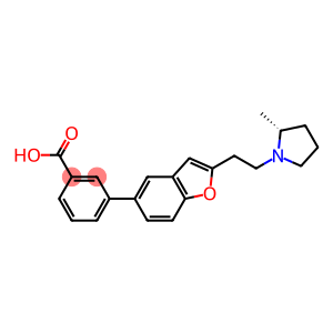 3-(2-(2-[2(R)-METHYL-1-PYRROLIDINYL]ETHYL)-1-BENZOFURAN-5-YL)BENZOIC ACID