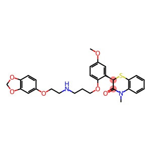 [2R,(+)]-2-[5-Methoxy-2-[3-[[2-[(1,3-benzodioxol-5-yl)oxy]ethyl]amino]propoxy]phenyl]-4-methyl-2H-1,4-benzothiazin-3(4H)-one