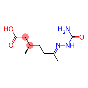 [R,(+)]-3-Methyl-6-semicarbazonoheptanoic acid