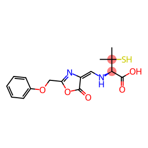 (R)-3-Mercapto-2-[[5-oxo-2-(phenoxymethyl)oxazol-4(5H)-ylidenemethyl]amino]-3-methylbutanoic acid